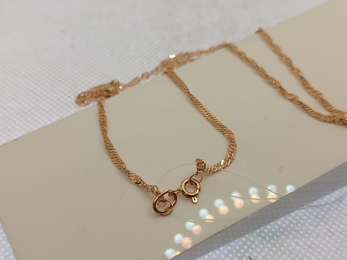 ЦЕПЬ ПУСТОТЕЛАЯ Сингапур (Au 585)