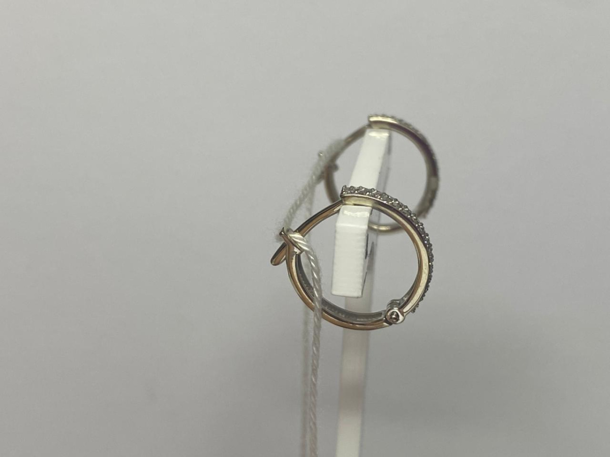 СКМИ585 СЕРЬГИ С КАМНЯМИ (Au 585)