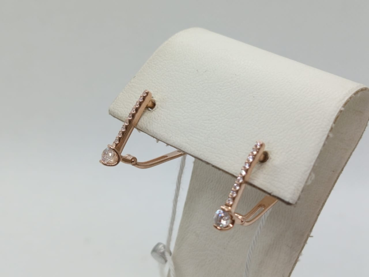 СКМИ585 СЕРЬГИ С КАМНЯМИ (Au 585)