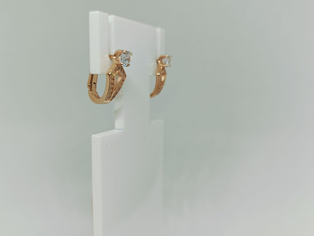 СКМИ585 СЕРЬГИ С КАМНЯМИ (Au 585)