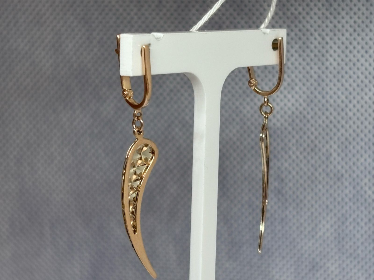 СБКМ585 СЕРЬГИ БЕЗ КАМНЯ (Au 585)