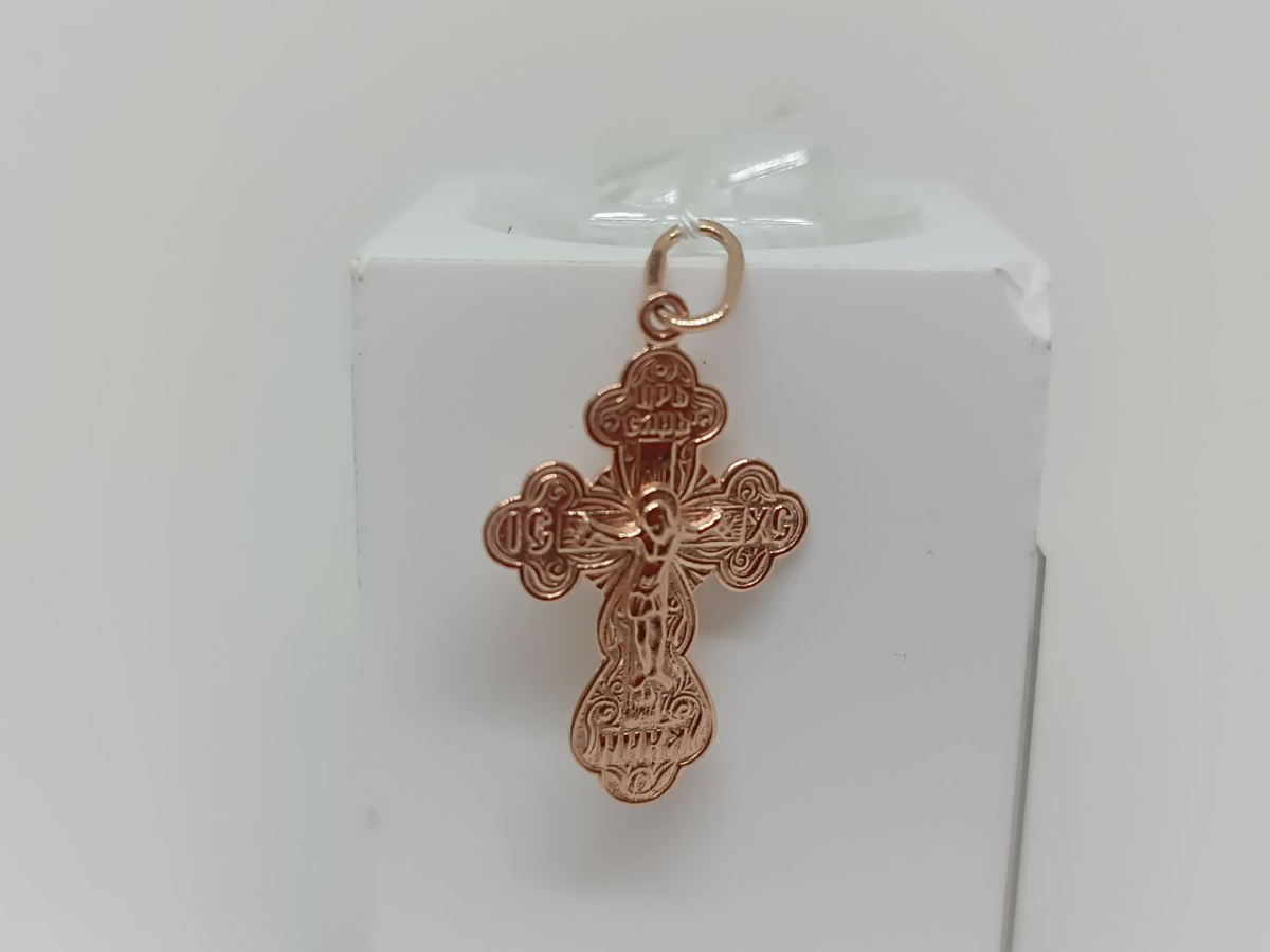 ПОДКБК585 ПОДВЕСКА КРЕСТ БЕЗ КАМНЯ (Au 585)