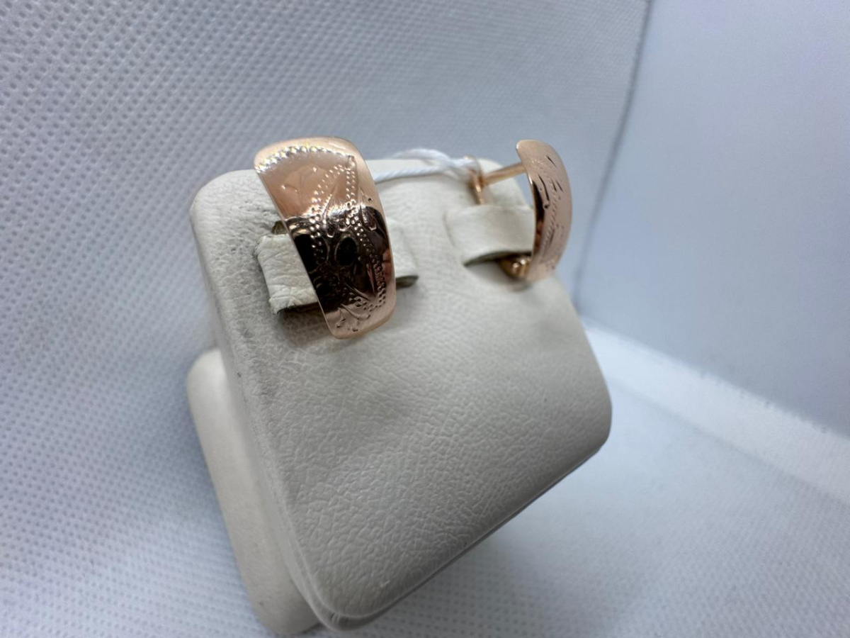 СБКМ585 СЕРЬГИ БЕЗ КАМНЯ (Au 585)