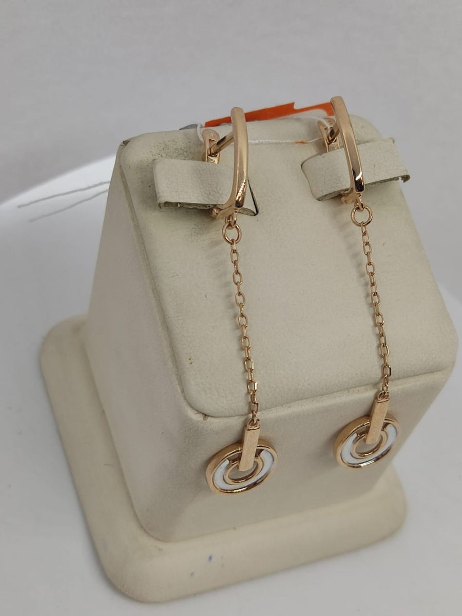 СБКМ585 СЕРЬГИ БЕЗ КАМНЯ (Au 585)