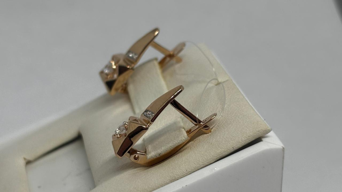 СЕРЬГИ С КАМНЯМИ (Au 585)