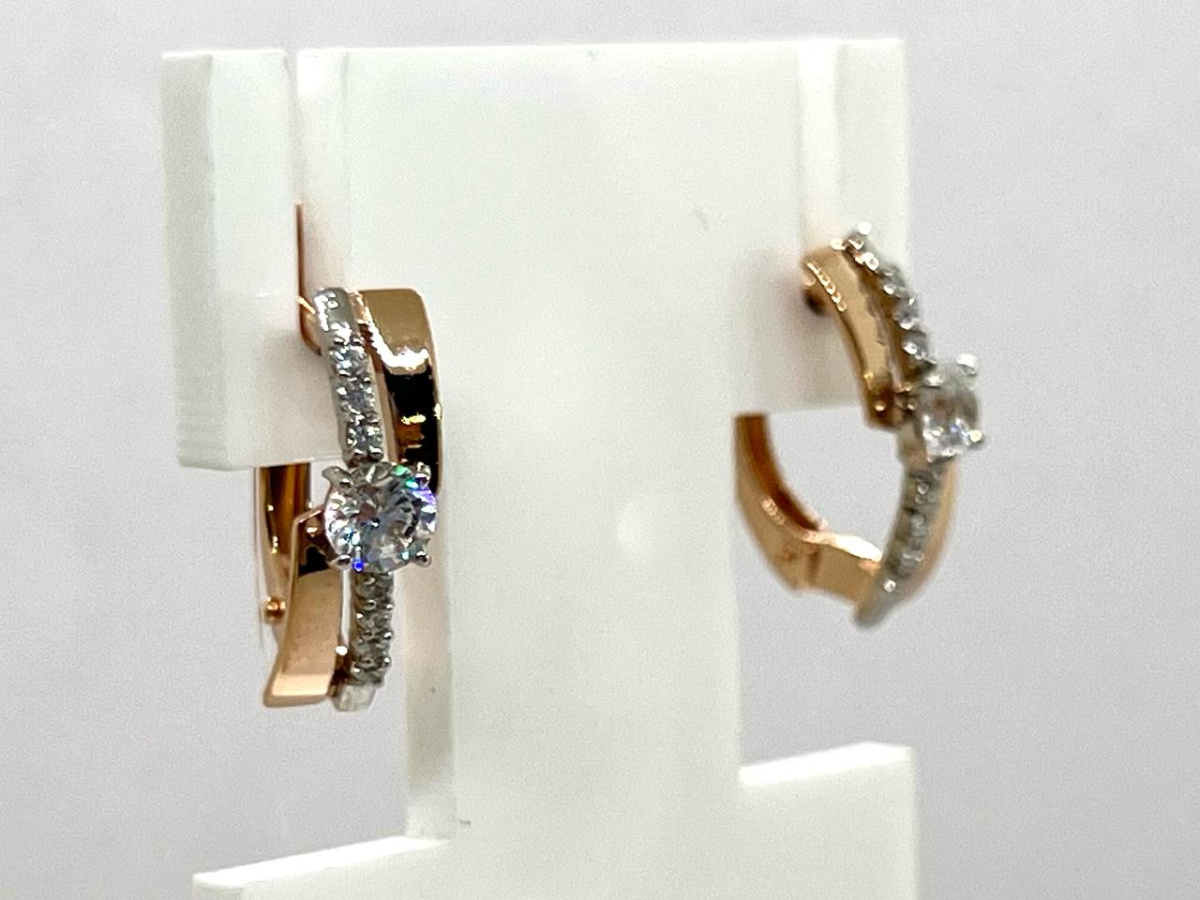 СЕРЬГИ С КАМНЯМИ (Au 585)