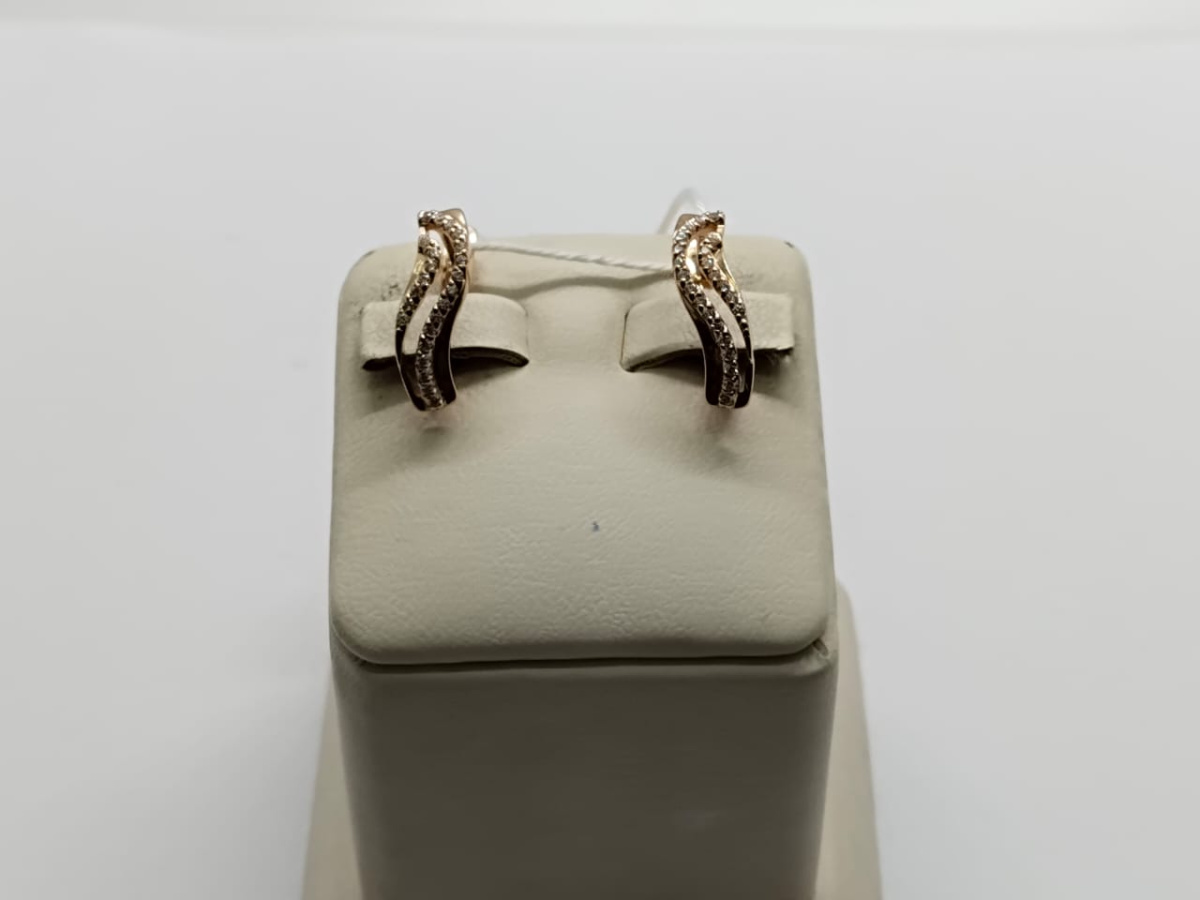 СКМИ585 СЕРЬГИ С КАМНЯМИ (Au 585)