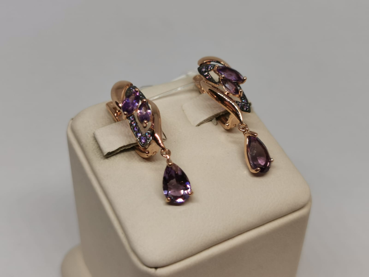 СЕРЬГИ С КАМНЯМИ (Au 585)