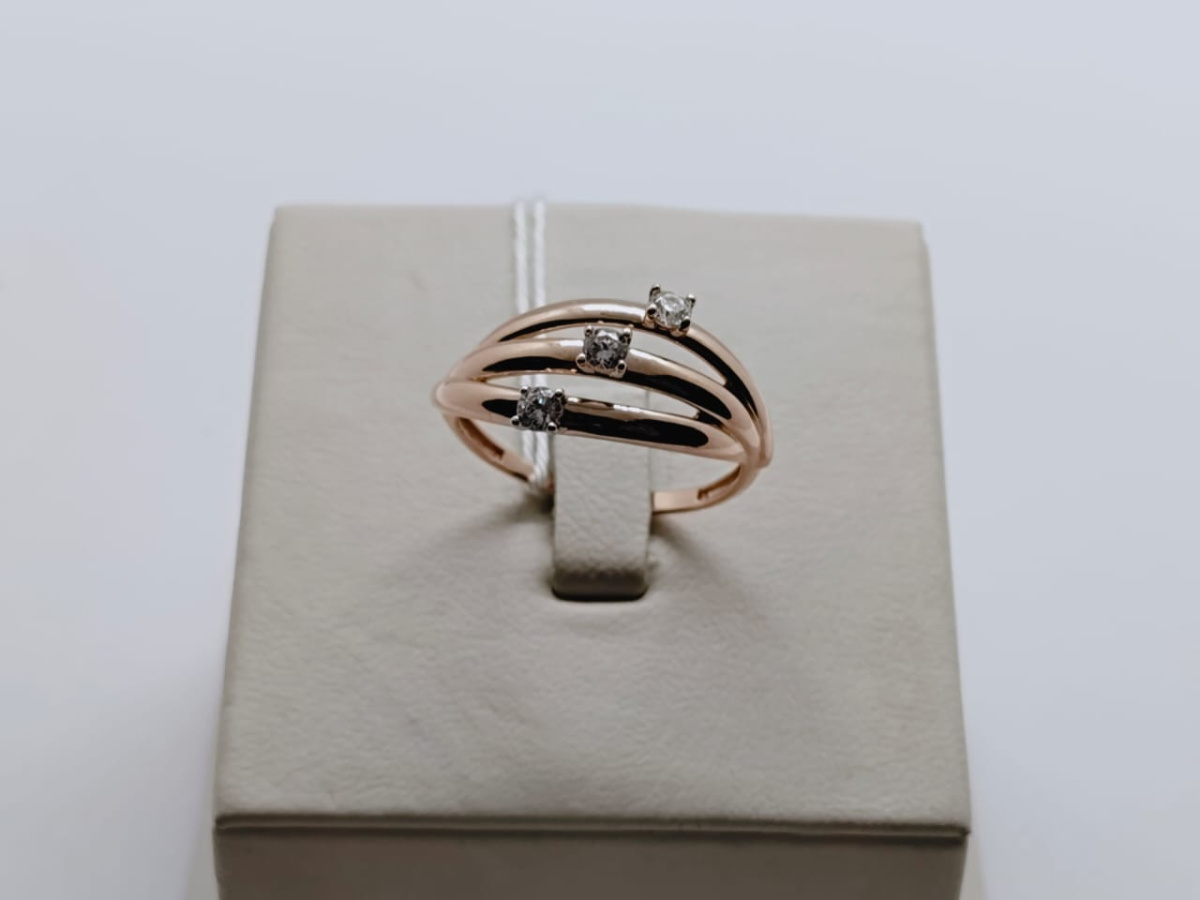 КОЛКМИ585 КОЛЬЦО С КАМНЯМИ (Au 585)