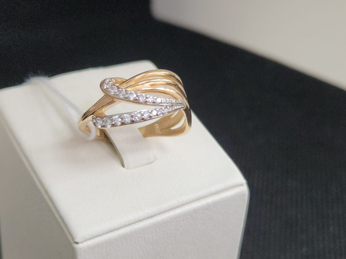 КОЛКМИ585 КОЛЬЦО С КАМНЯМИ (Au 585)