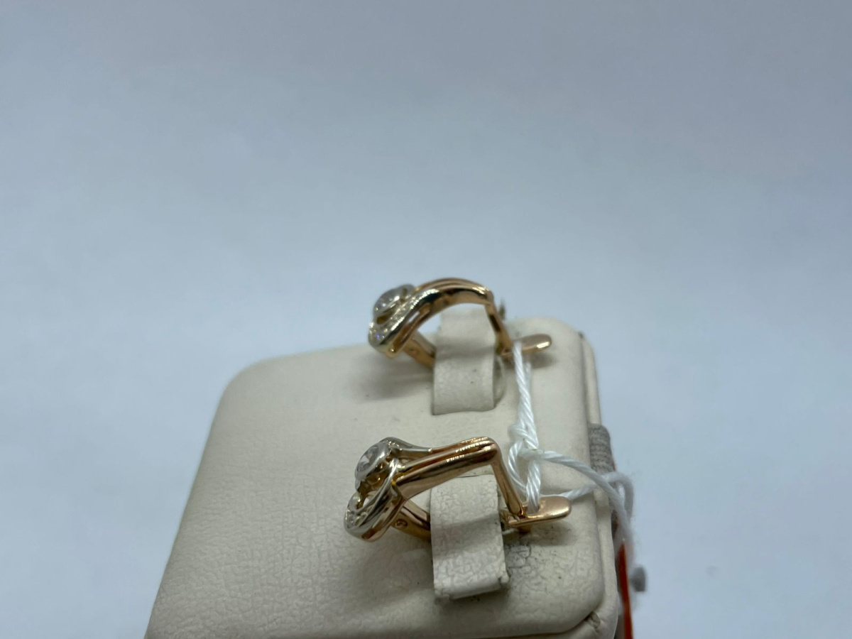 СКМИ585 СЕРЬГИ С КАМНЯМИ (Au 585)