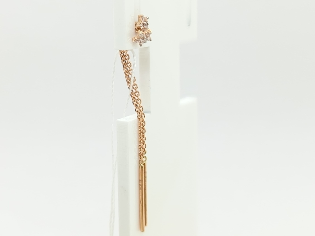 4322 СЕРЬГИ ПРОДЕВКИ с камнями (Au 585)