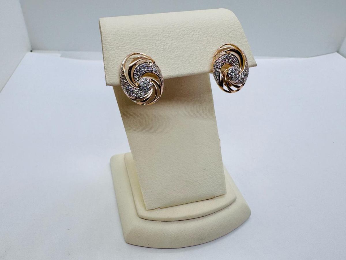 СКМИ585 СЕРЬГИ С КАМНЯМИ (Au 585)