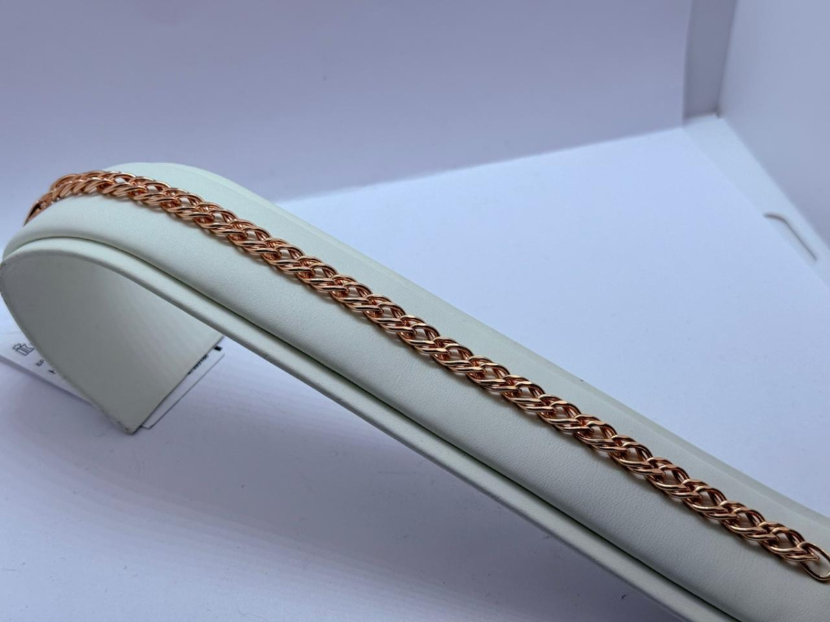 БРАСЛЕТ ПУСТОТЕЛЫЙ Ромб двойной (Au 585)