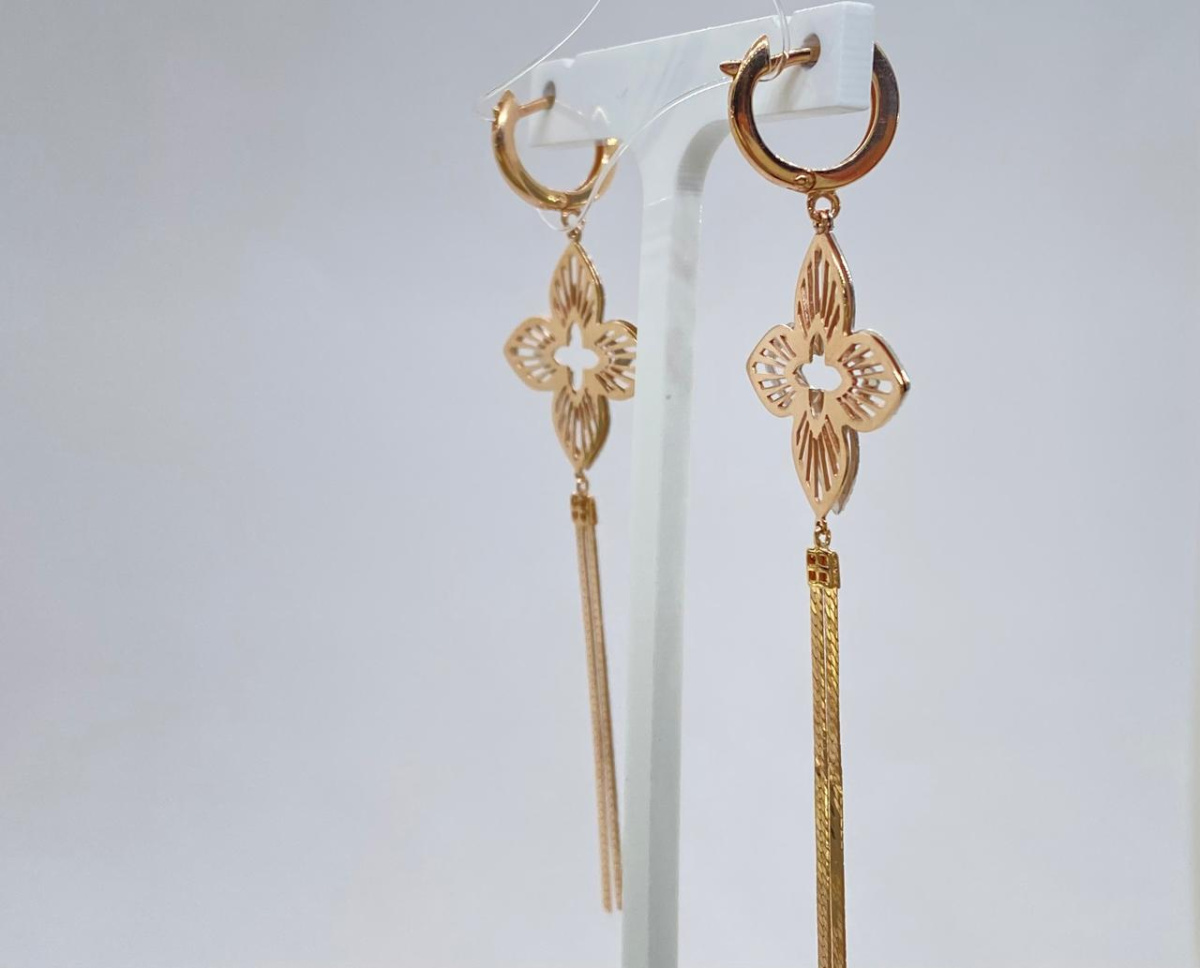 СЕРЬГИ БЕЗ КАМНЯ (Au 585)