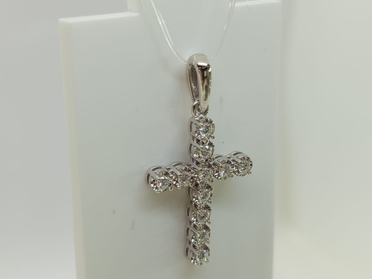 ПОДВЕСКА КРЕСТ Бриллиант (Au 585)