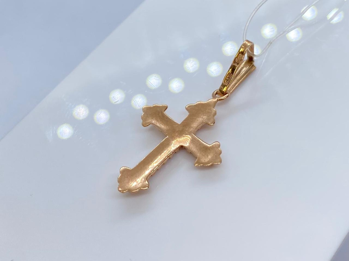 ПОДВЕСКА КРЕСТ с камнями (Au 585)