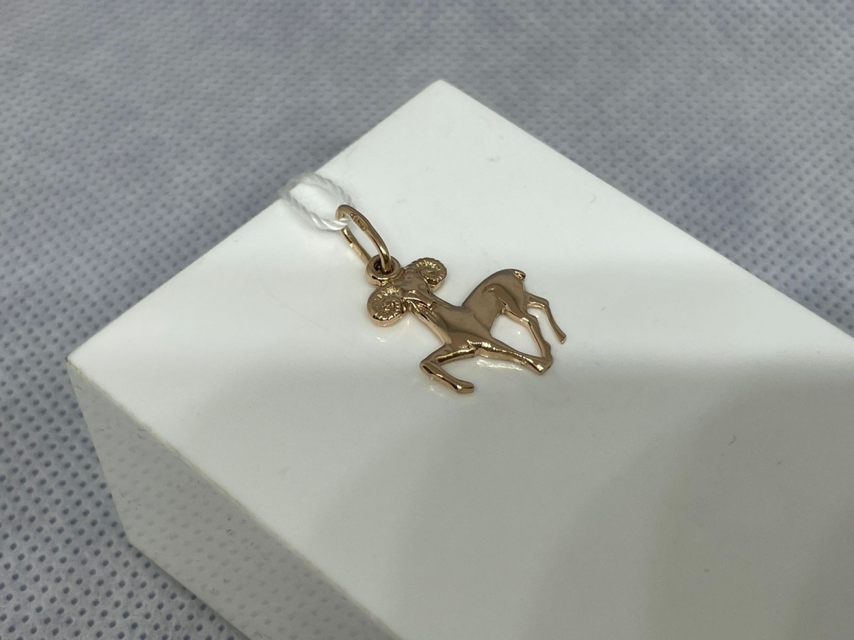 ПОДВЕСКА ЗНАК ЗОДИАКА ОВЕН Au 585 ПОДВЕСКА ЗНАК ЗОДИАКА ОВЕН Au 585