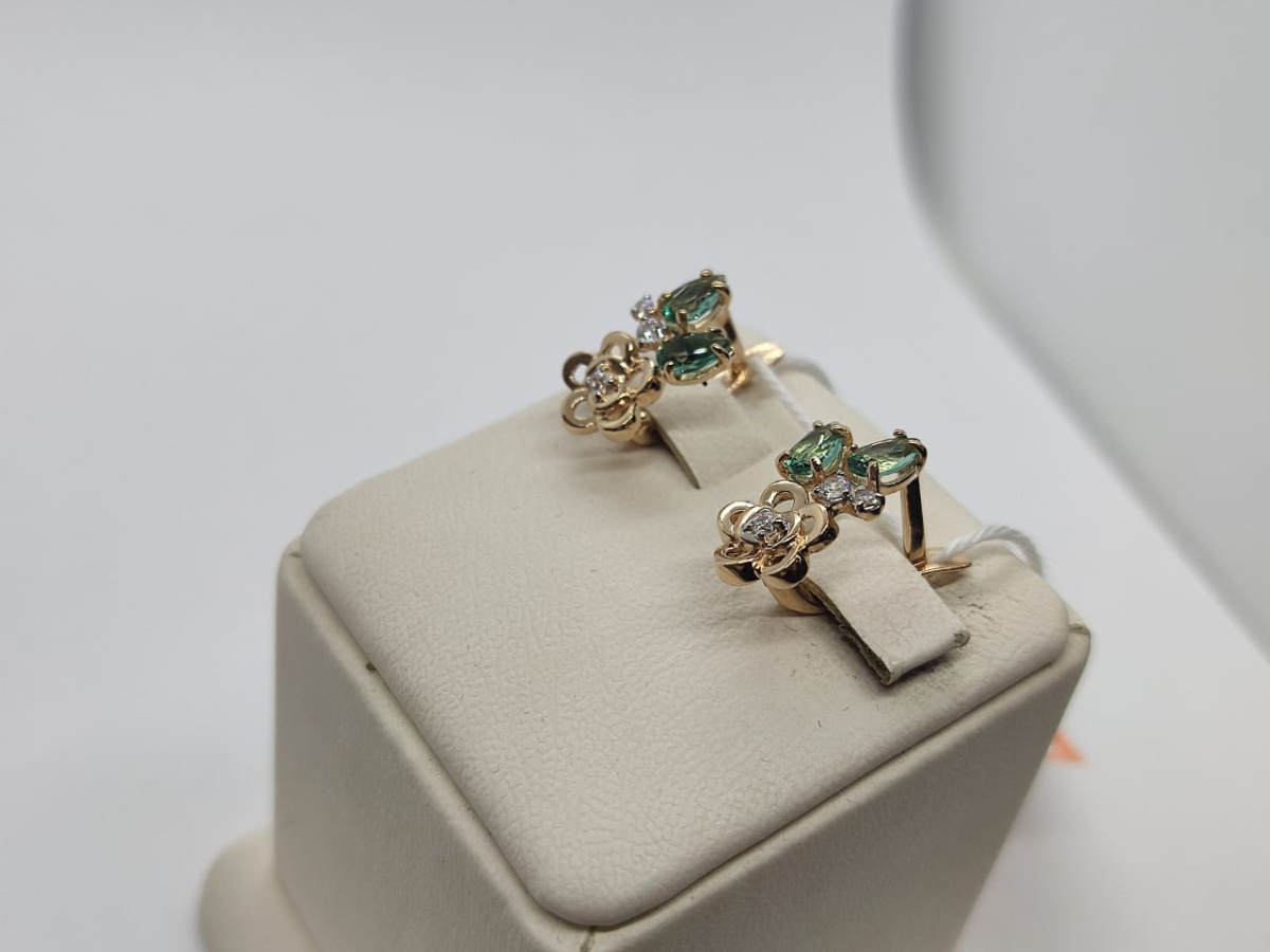 СЕРЬГИ С КАМНЯМИ (Au 585)