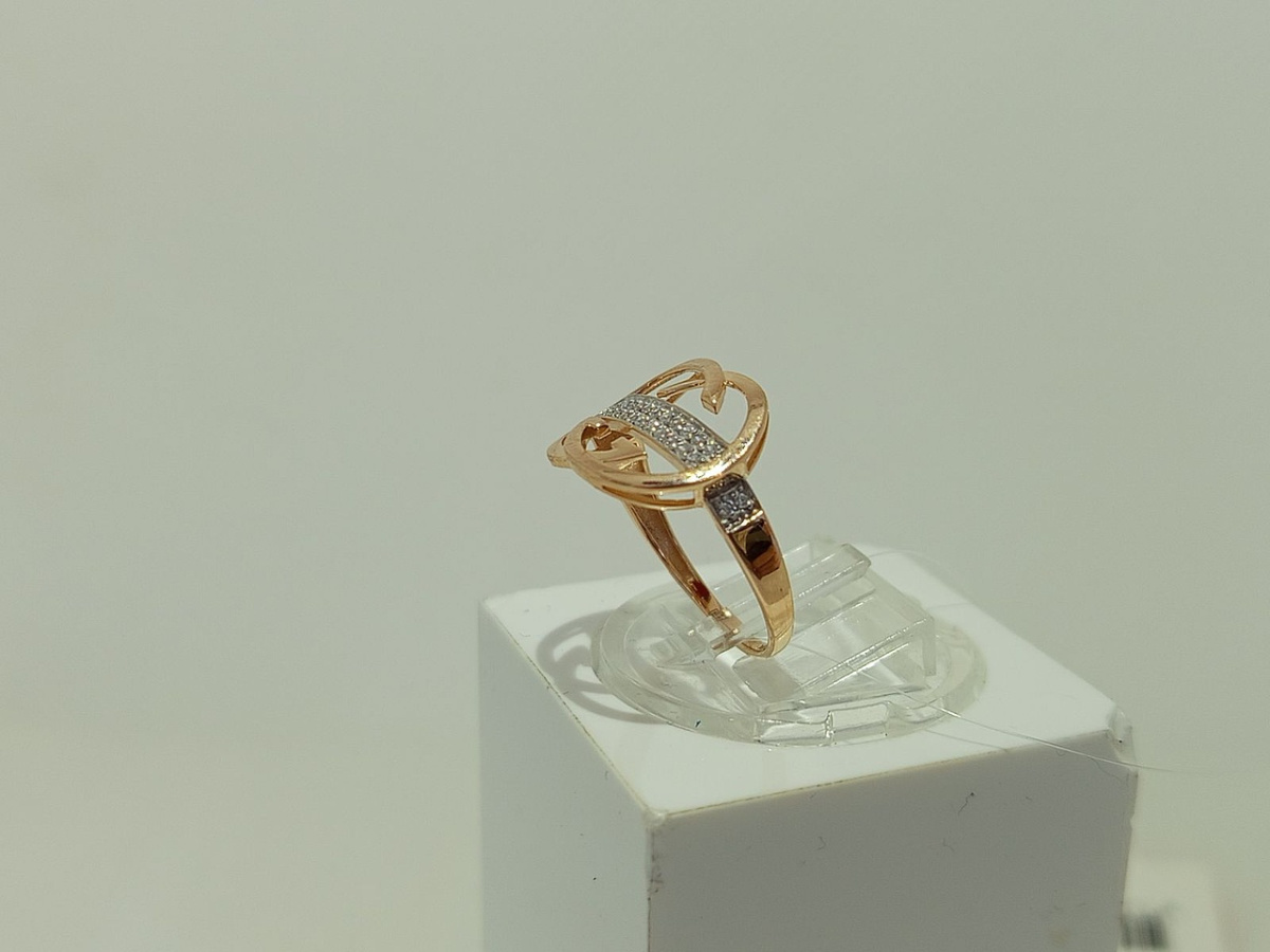 КОЛЬЦО С КАМНЯМИ (Au 585)