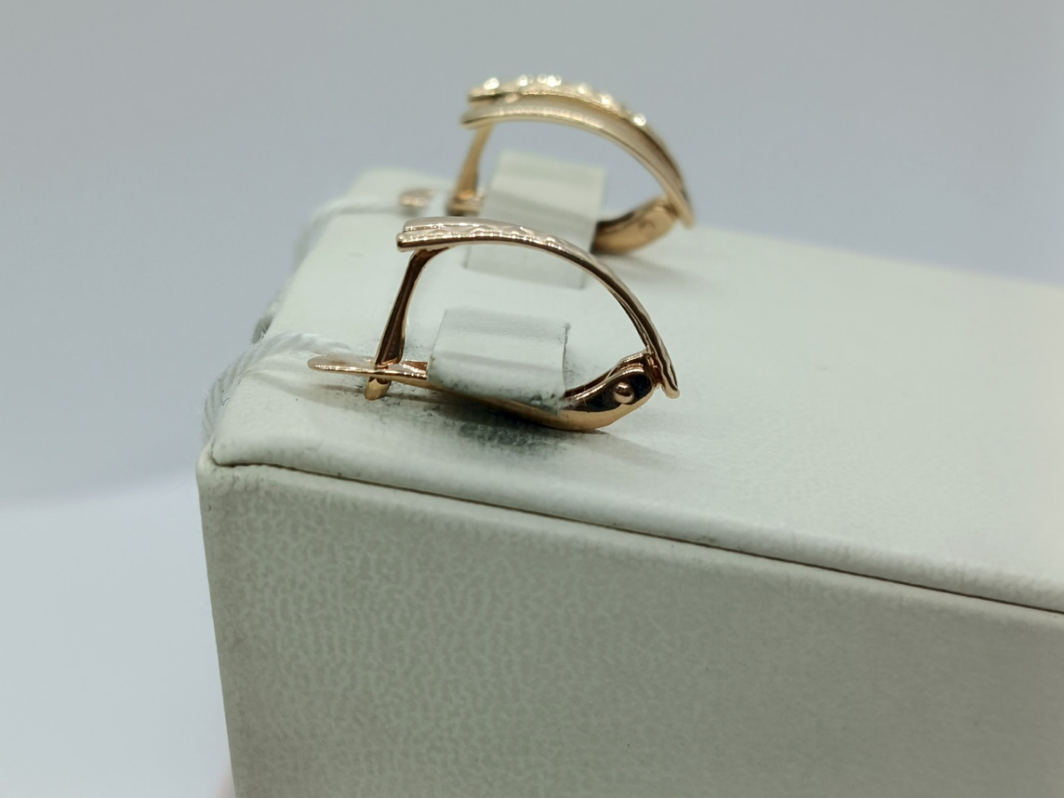 СБКМ585 СЕРЬГИ БЕЗ КАМНЯ (Au 585)