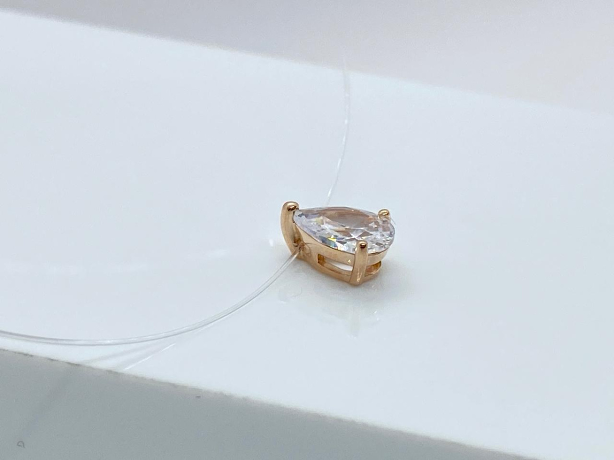 КОЛЬЕ НА ЛЕСКЕ с камнем (Au 585)