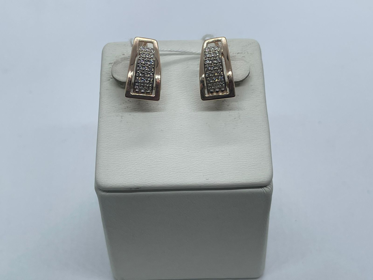 СКМИ585 СЕРЬГИ С КАМНЯМИ (Au 585)