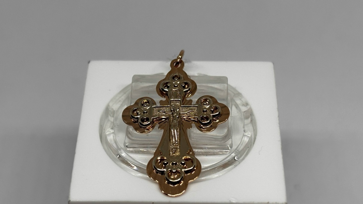 ПОДКБК585 ПОДВЕСКА КРЕСТ БЕЗ КАМНЯ (Au 585)
