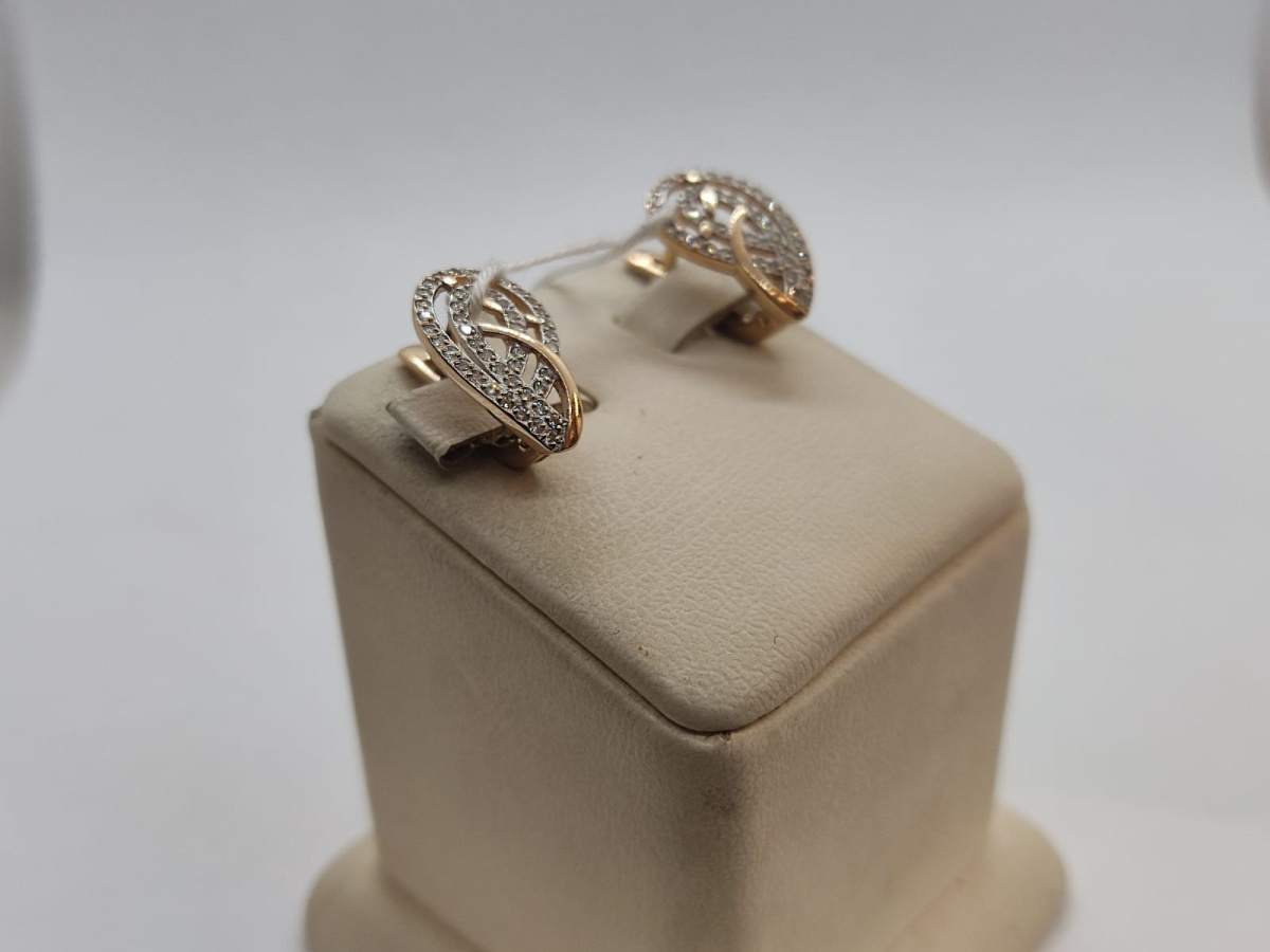 СКМИ585 СЕРЬГИ С КАМНЯМИ (Au 585)