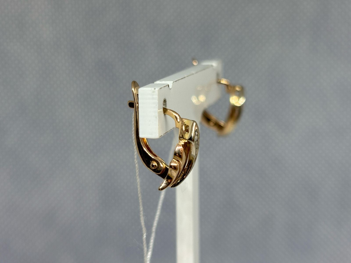 СКМИ585 СЕРЬГИ С КАМНЯМИ (Au 585)