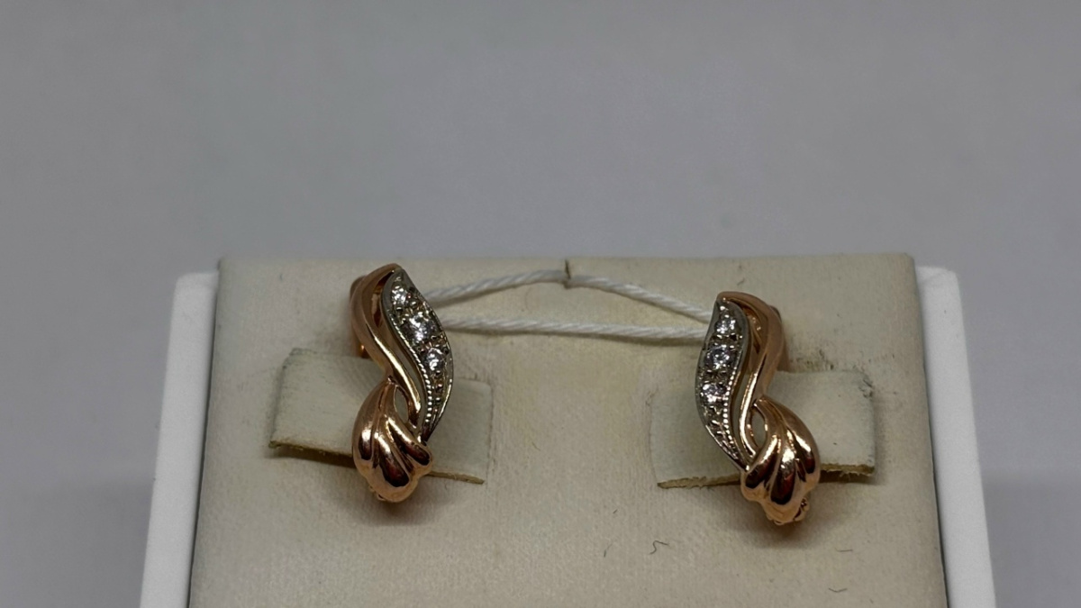 СЕРЬГИ С КАМНЯМИ (Au 585)