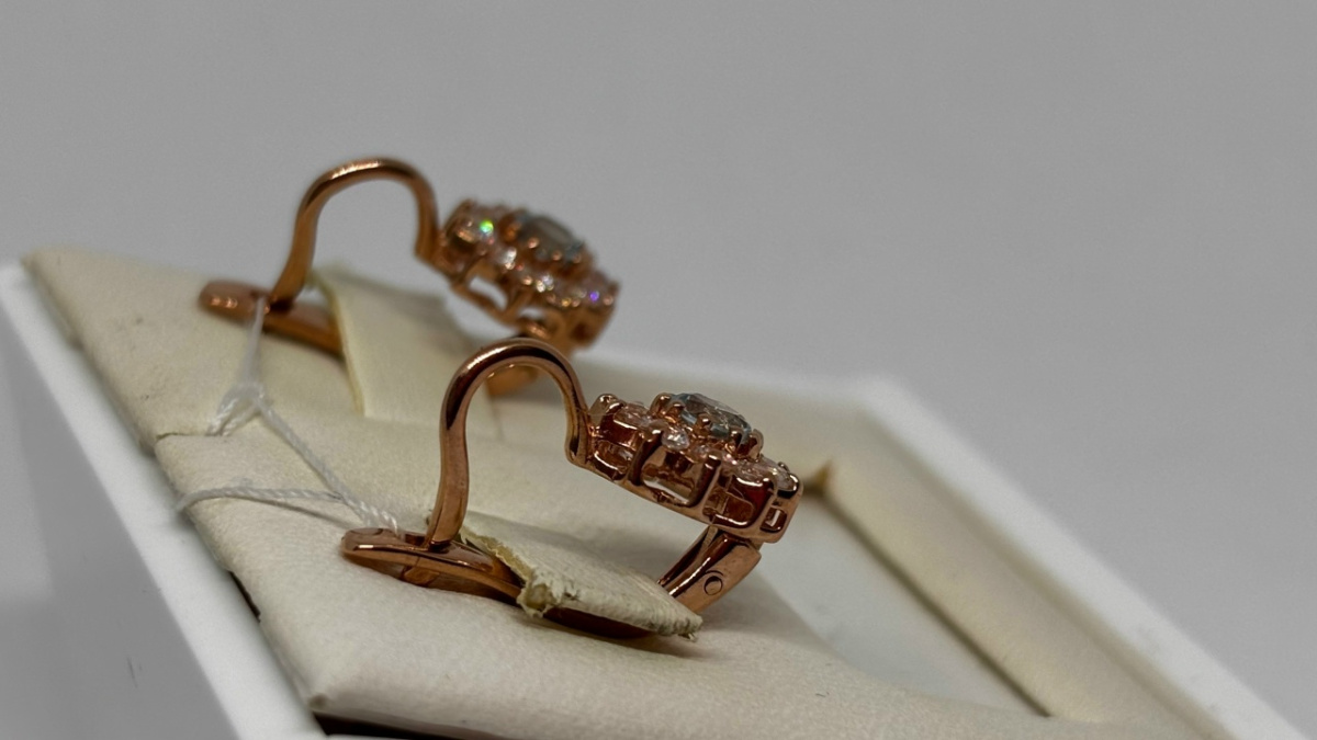 СЕРЬГИ С КАМНЯМИ (Au 585)