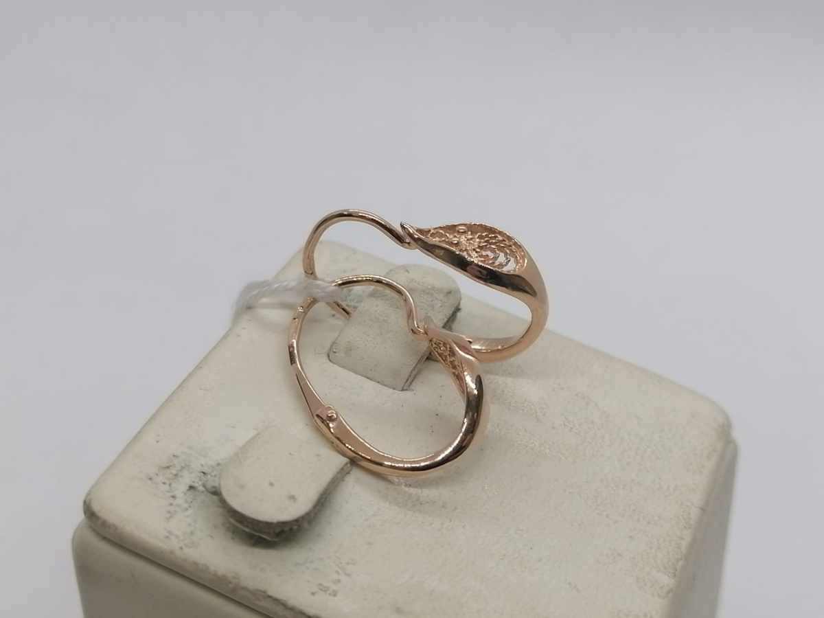 СБКМ585 СЕРЬГИ БЕЗ КАМНЯ (Au 585)