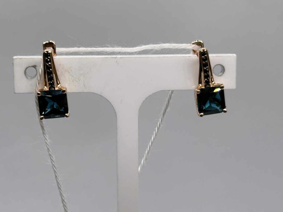 СКМИ585 СЕРЬГИ С КАМНЯМИ (Au 585)