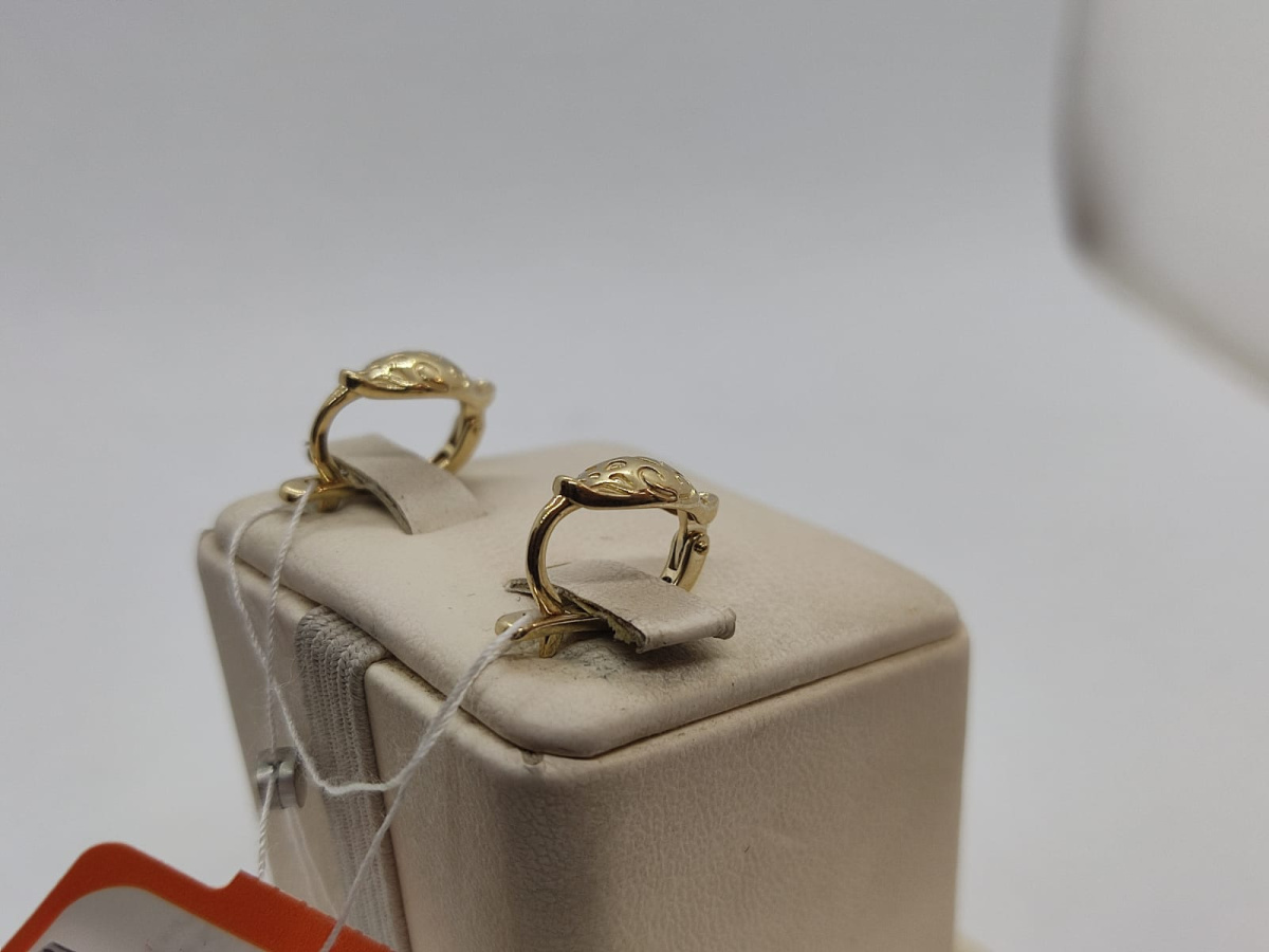 СБКМ585 СЕРЬГИ БЕЗ КАМНЯ (Au 585)