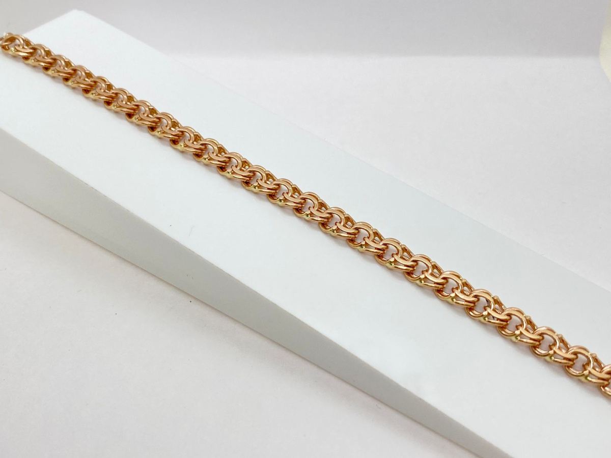 1600081 БРАСЛЕТ ПОЛНОВЕСНЫЙ Бисмарк (Au 585)