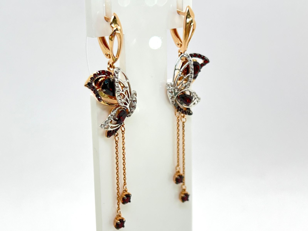 СЕРЬГИ С КАМНЯМИ (Au 585)