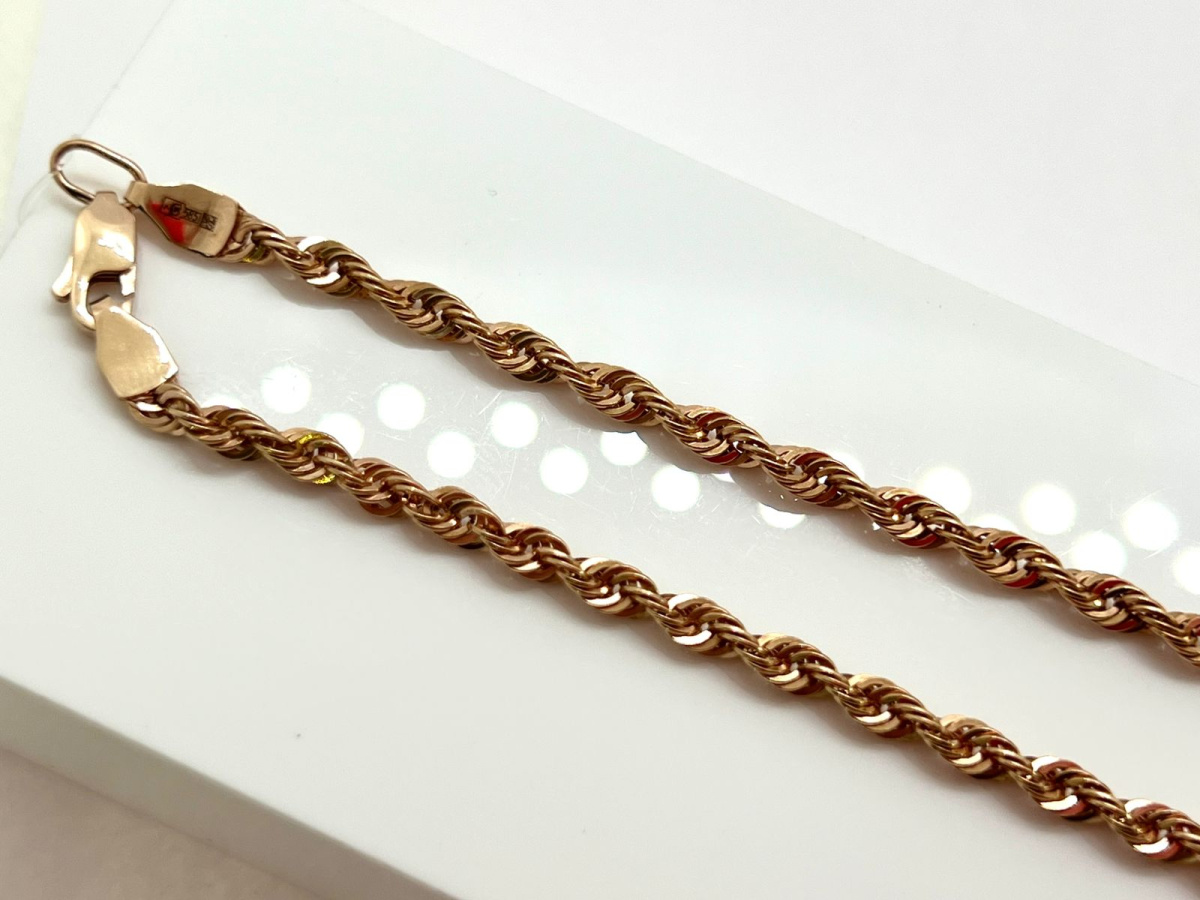 ЦЕПЬ ПУСТОТЕЛАЯ Веревка (Au 585)