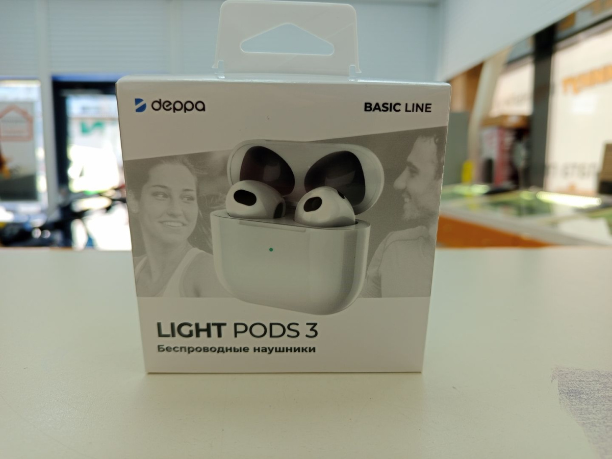 Наушники беспроводные Deppa 44232 Light Pods 3