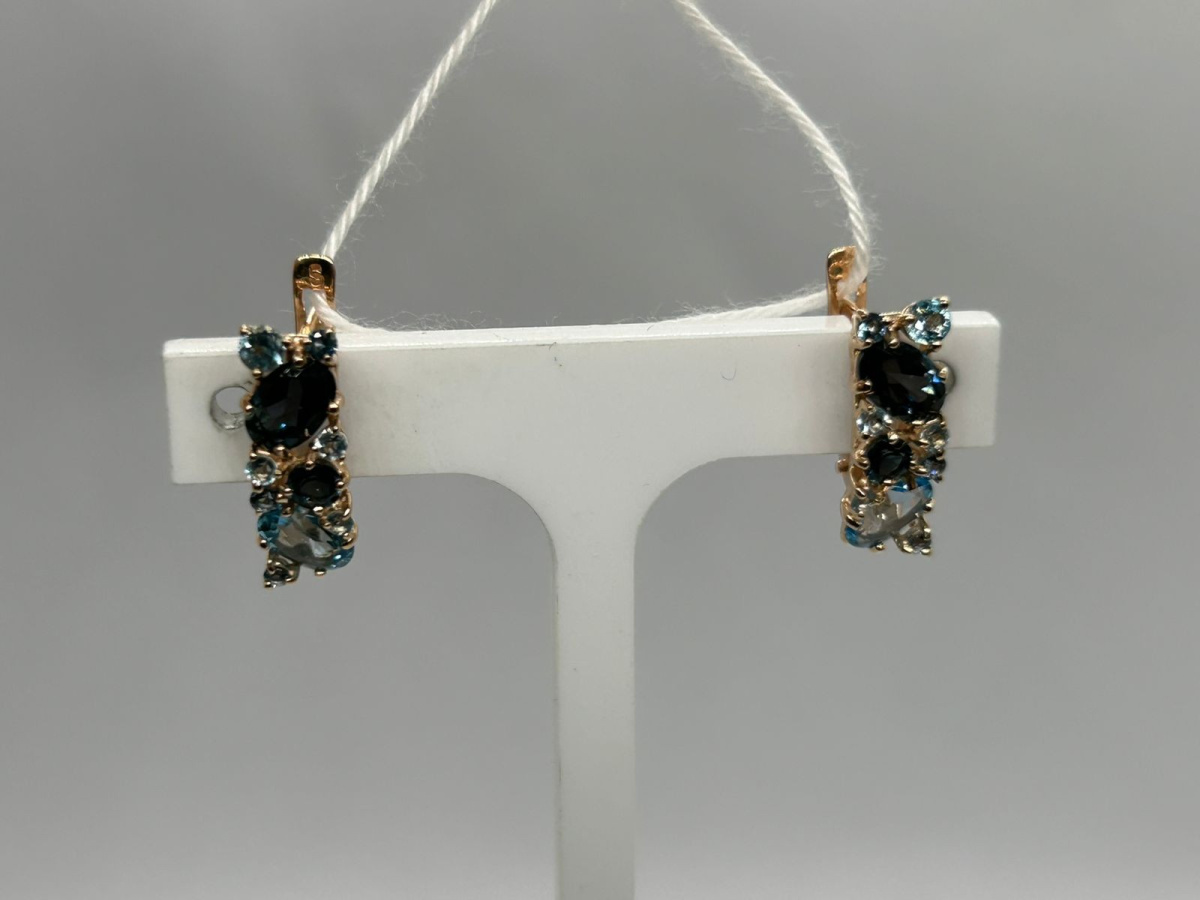 СКМИ585 СЕРЬГИ С КАМНЯМИ (Au 585)