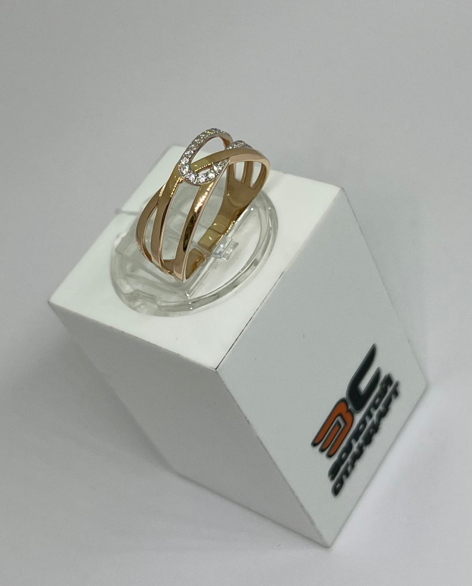 КОЛЬЦО С КАМНЯМИ (Au 585)