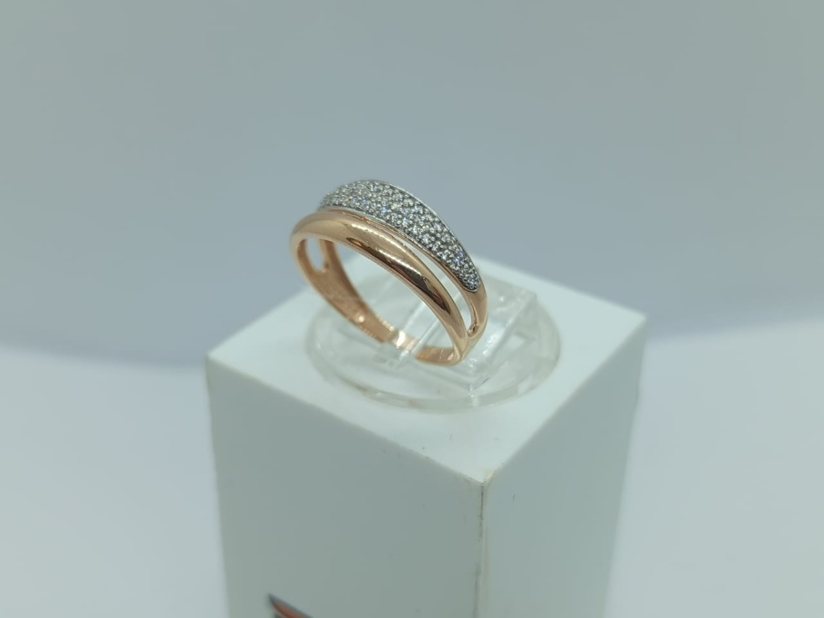 КОЛЬЦО С КАМНЯМИ (Au 585)