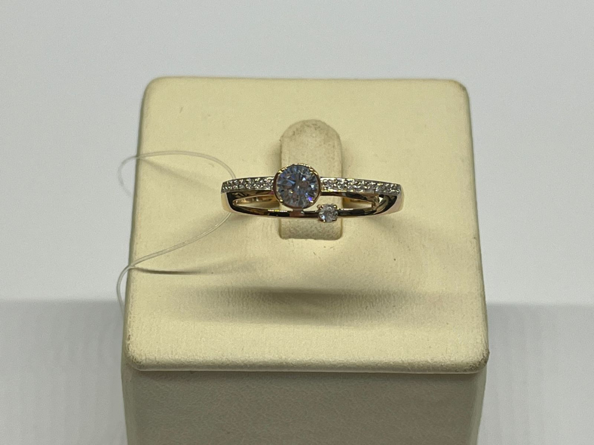 КОЛЬЦО С КАМНЯМИ (Au 585)