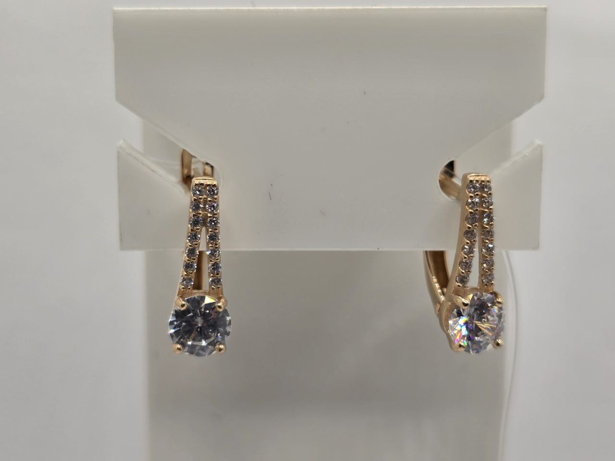 СЕРЬГИ С КАМНЯМИ (Au 585)