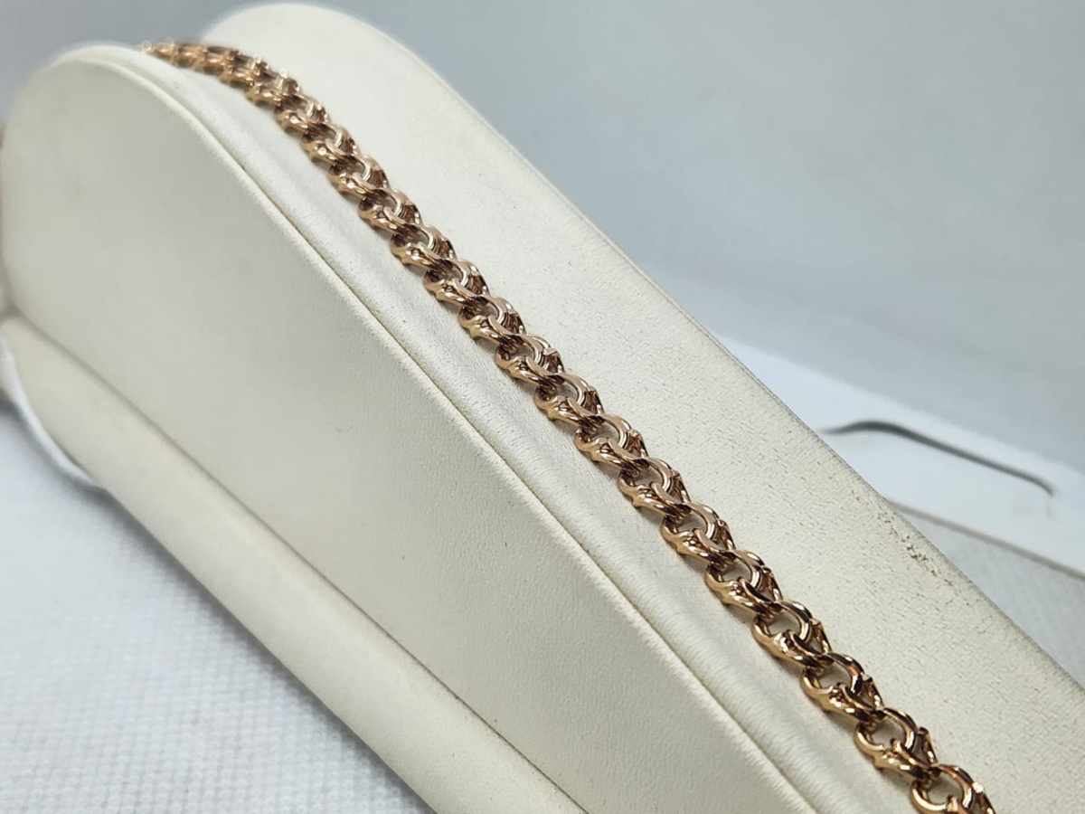 БЛБ585 БРАСЛЕТ ПОЛНОВЕСНЫЙ Бисмарк (Au 585)