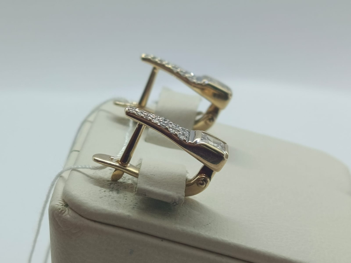 СКМИ585 СЕРЬГИ С КАМНЯМИ (Au 585)