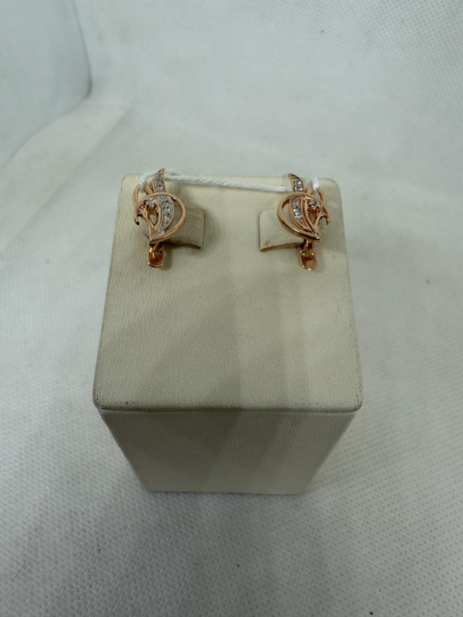 СКМИ585 СЕРЬГИ С КАМНЯМИ (Au 585)