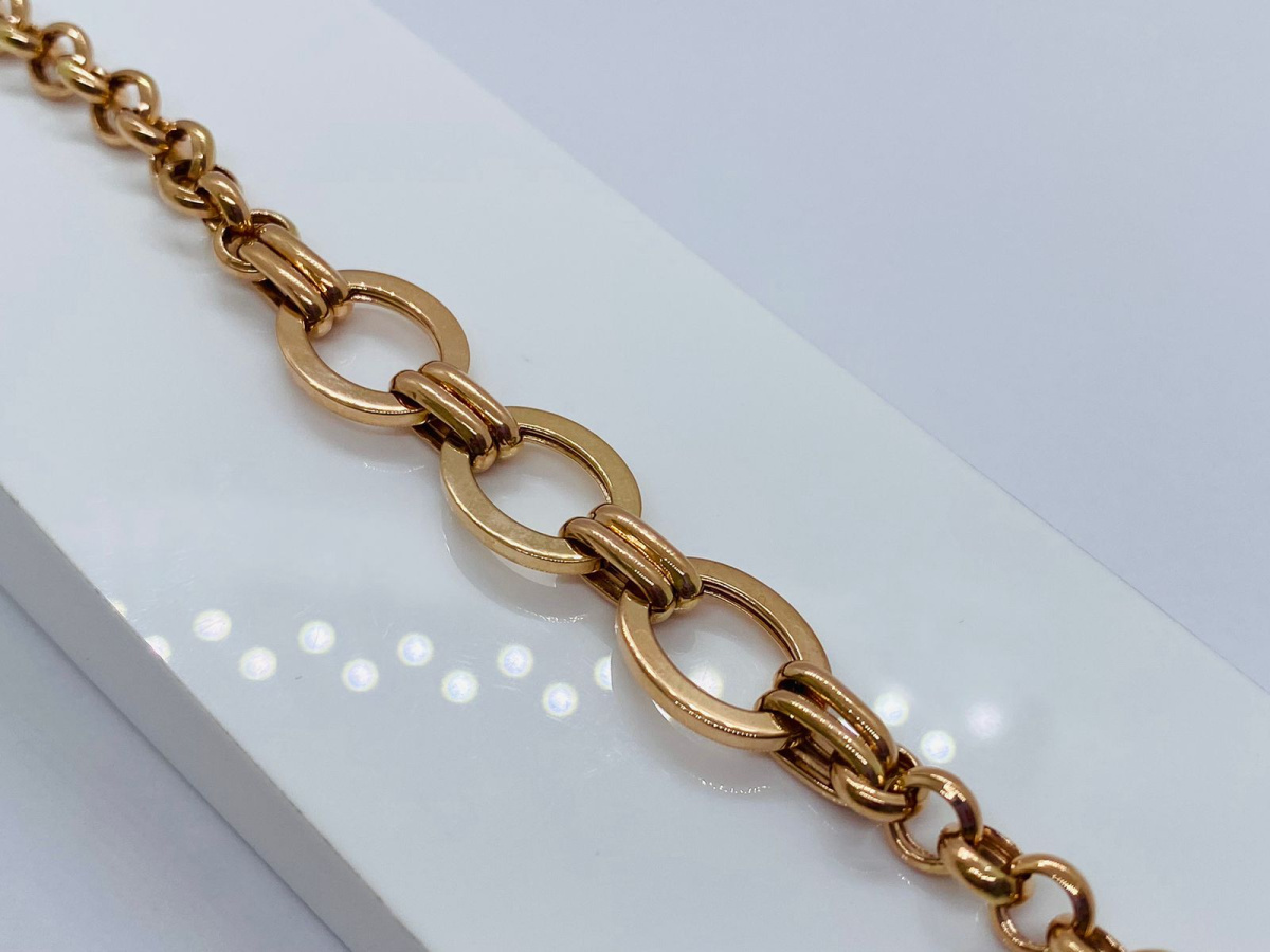 БРАСЛЕТ ПУСТОТЕЛЫЙ Фантазия (Au 585)