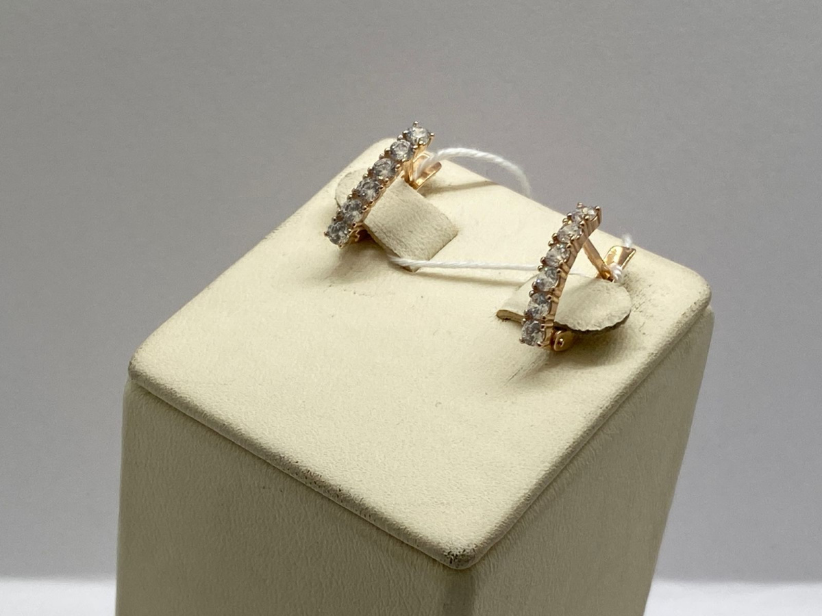 СКМИ585 СЕРЬГИ С КАМНЯМИ (Au 585)