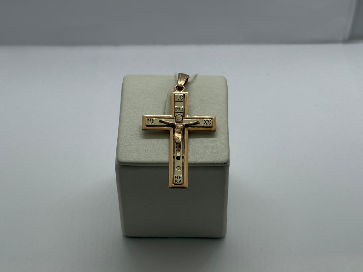 ПОДВЕСКА КРЕСТ без камня (Au 585)